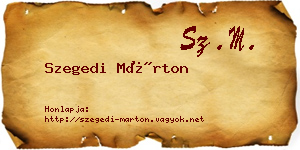 Szegedi Márton névjegykártya